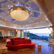 A 10,000-crystal chandelier hang’s in Palazzo Di Amore’s main living space. It’s the most expensive residential complex in the US.